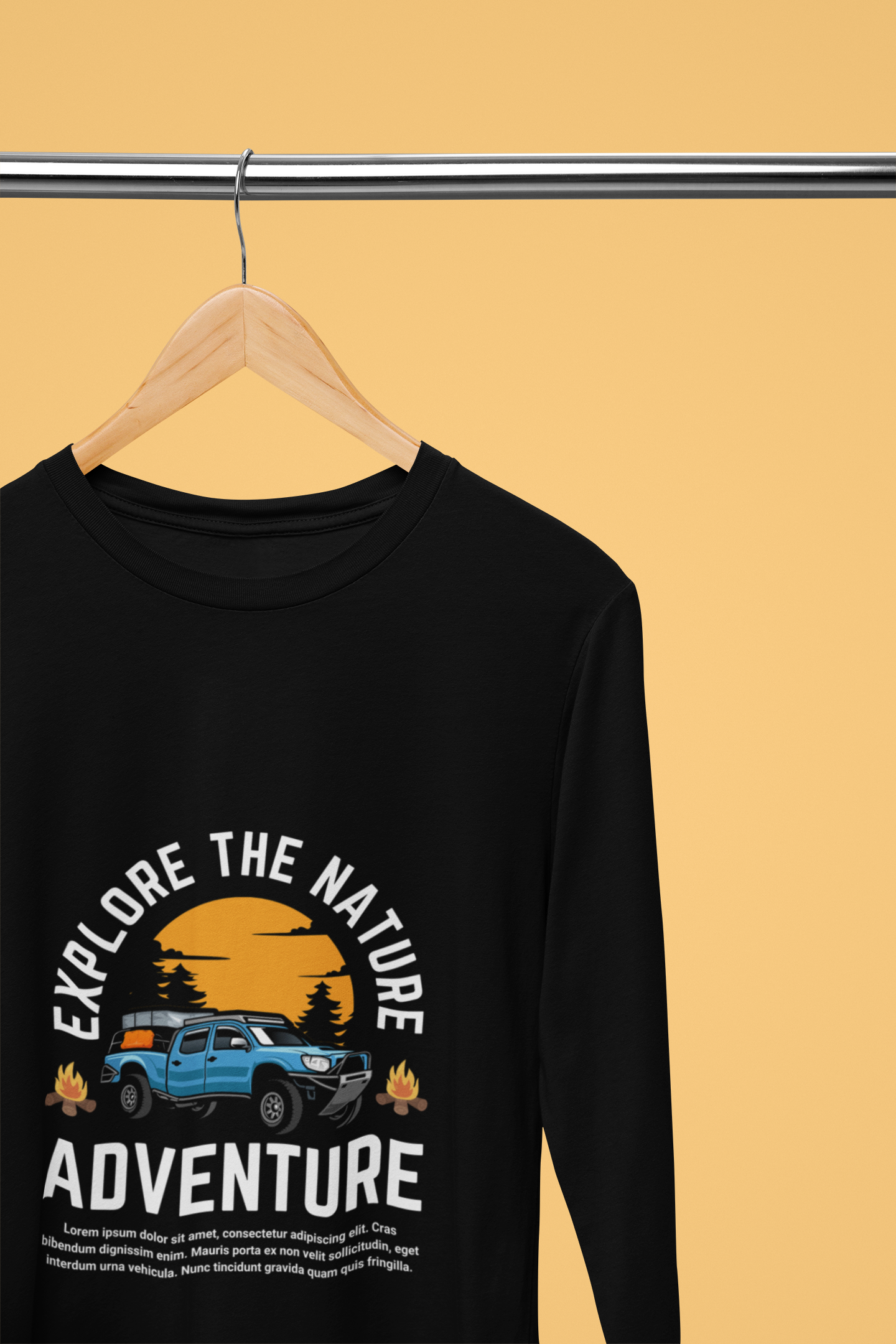 Explore the Nature Adventure Full Sleeve Cotton Blend T-Shirt – Full Sleeve Outdoor Graphic Tee
