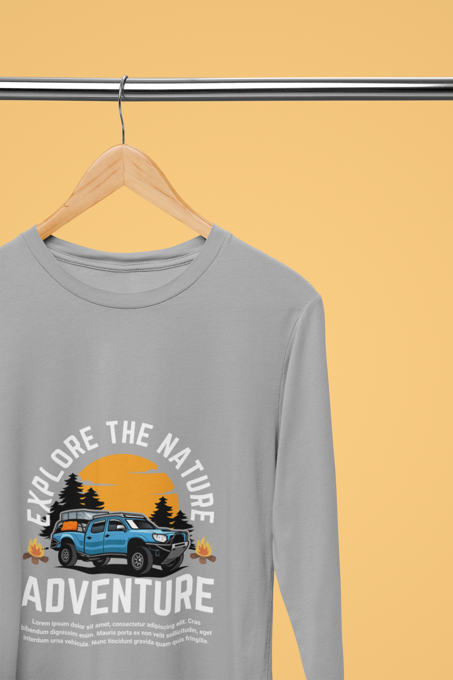 Explore the Nature Adventure Full Sleeve Cotton Blend T-Shirt – Full Sleeve Outdoor Graphic Tee