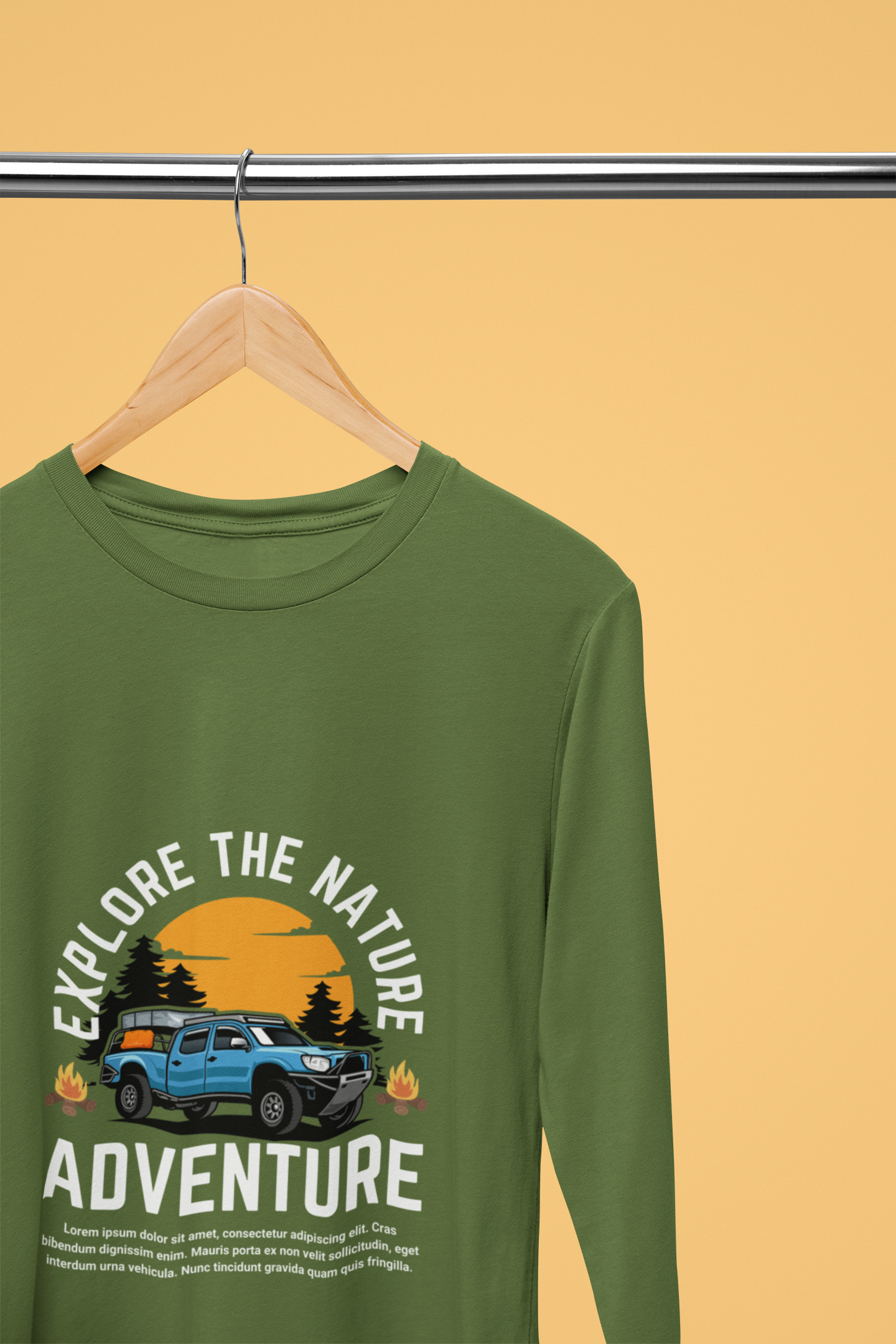 Explore the Nature Adventure Full Sleeve Cotton Blend T-Shirt – Full Sleeve Outdoor Graphic Tee