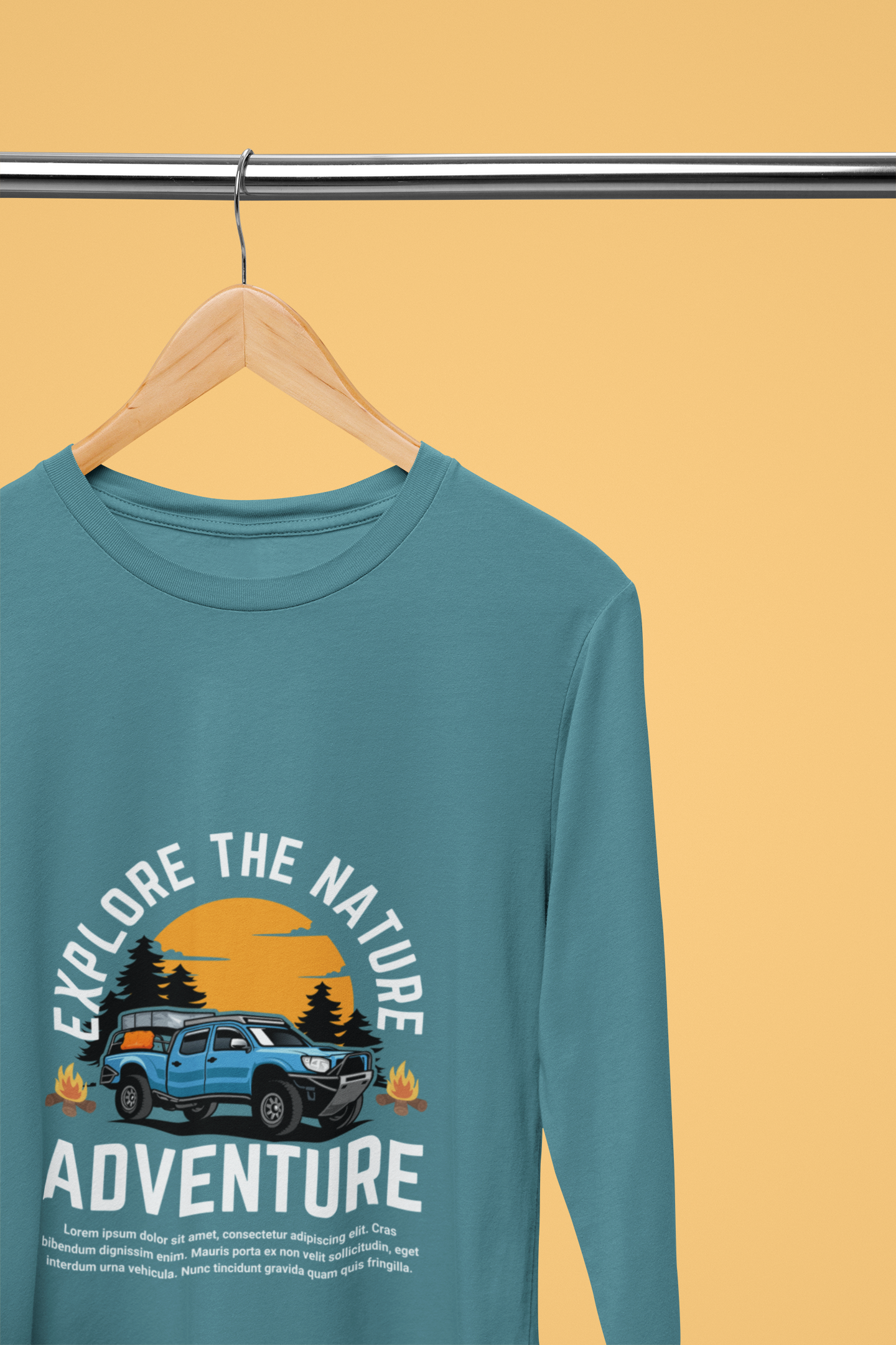 Explore the Nature Adventure Full Sleeve Cotton Blend T-Shirt – Full Sleeve Outdoor Graphic Tee
