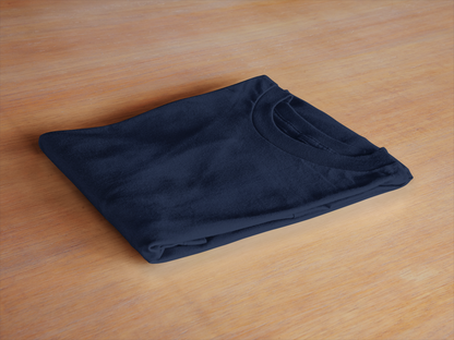 Men's  Solid Full Sleeve Cotton T-Shirt – Winter Casuals – Slim Fit & Stylish | Blue